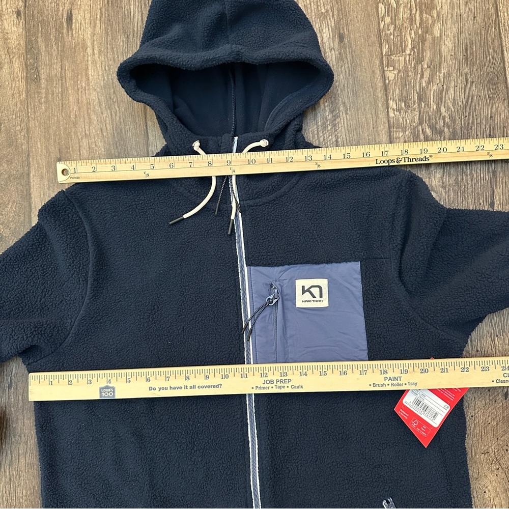 Kari Traa Rothe L Hood Fleece Long Fit Zip Up Hoodie Women’s Size L Blue - Picture 6 of 11